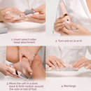 Electric Pedicure Foot File – Rechargeable Callus Remover with 2 Speeds & Rollers